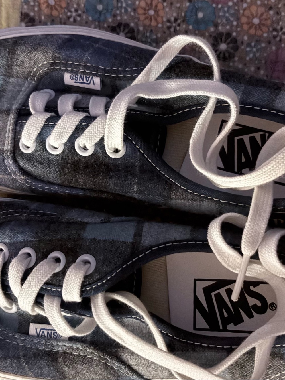 Vans Women's Low-Top Checkerboard Sneakers in Black and White